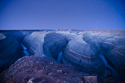 Stars above the Goosenecks of the San Juan River. Noble SanJuanGoosenecks050 Comp1 Book Me