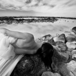 Dancers perform at Robert Smithson's "Spiral Jetty" the Great Salt Lake Utah.